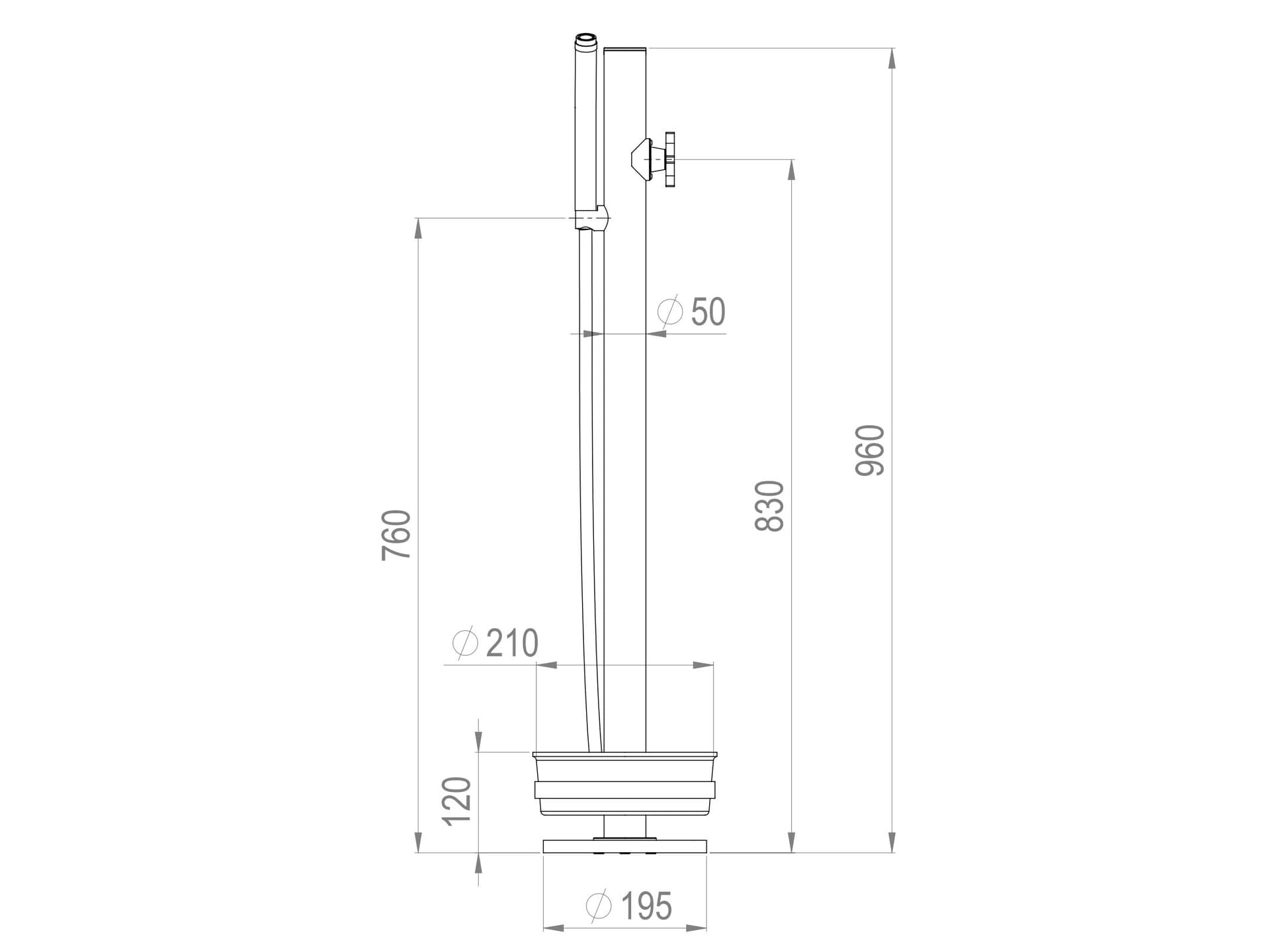 Ama Luxury Shower
MARTE
Stainless steel column with dog bowl