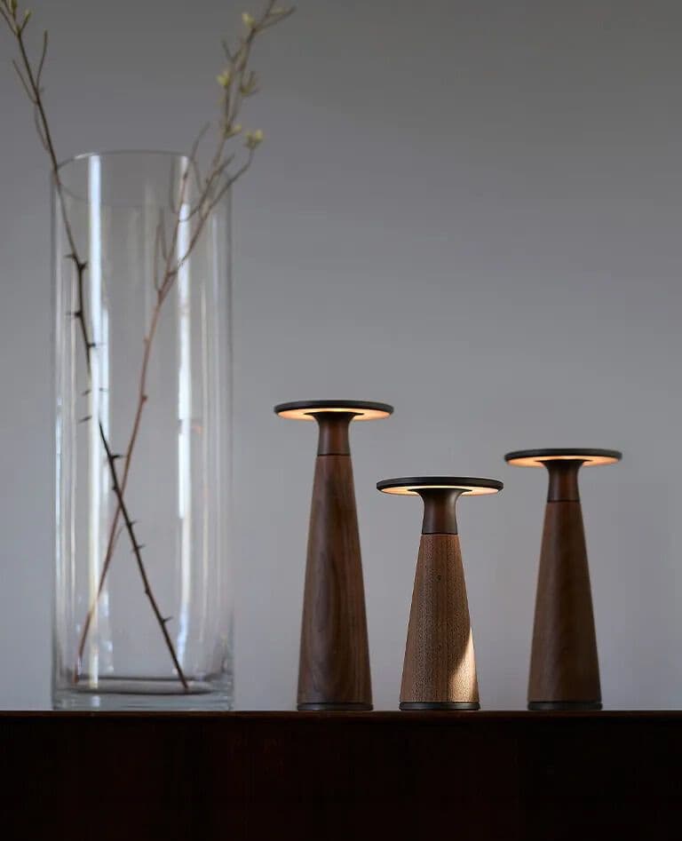 Ambientec
VOSCO WALNUT M
Rechargeable LED wooden table lamp