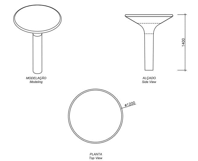 amop
AMOPLAY
High round concrete table for public areas