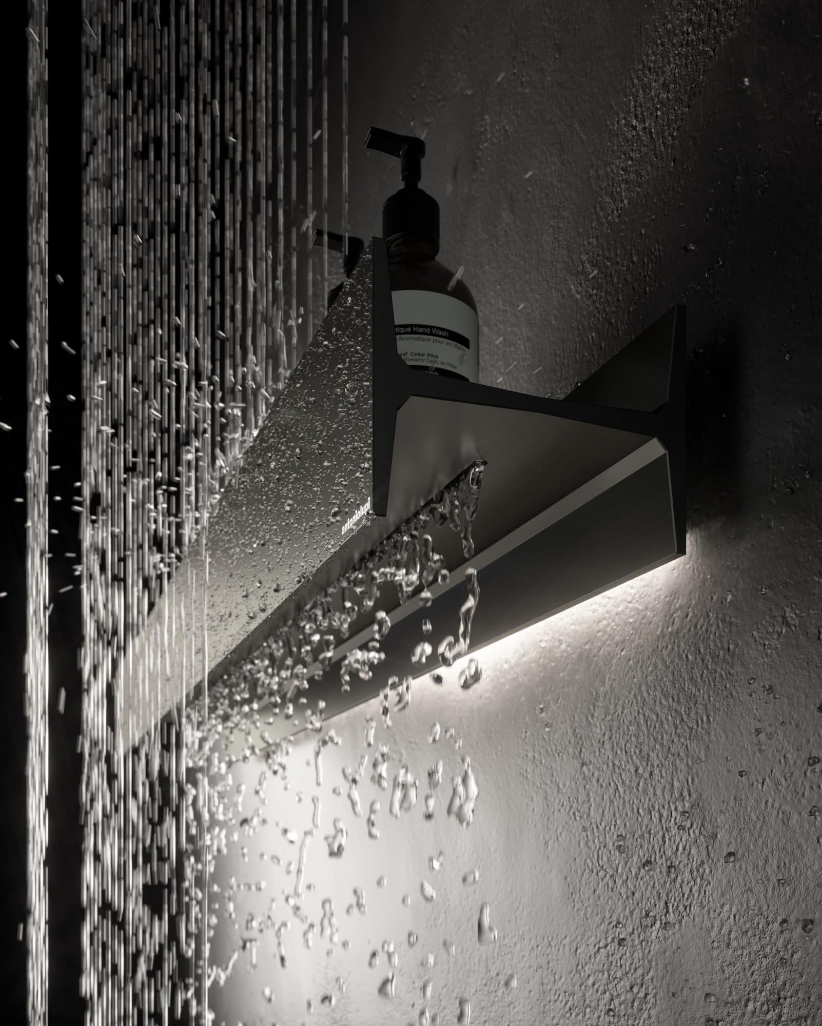 Antoniolupi
LETTERAMUTA
Aluminium towel rack / bathroom wall shelf