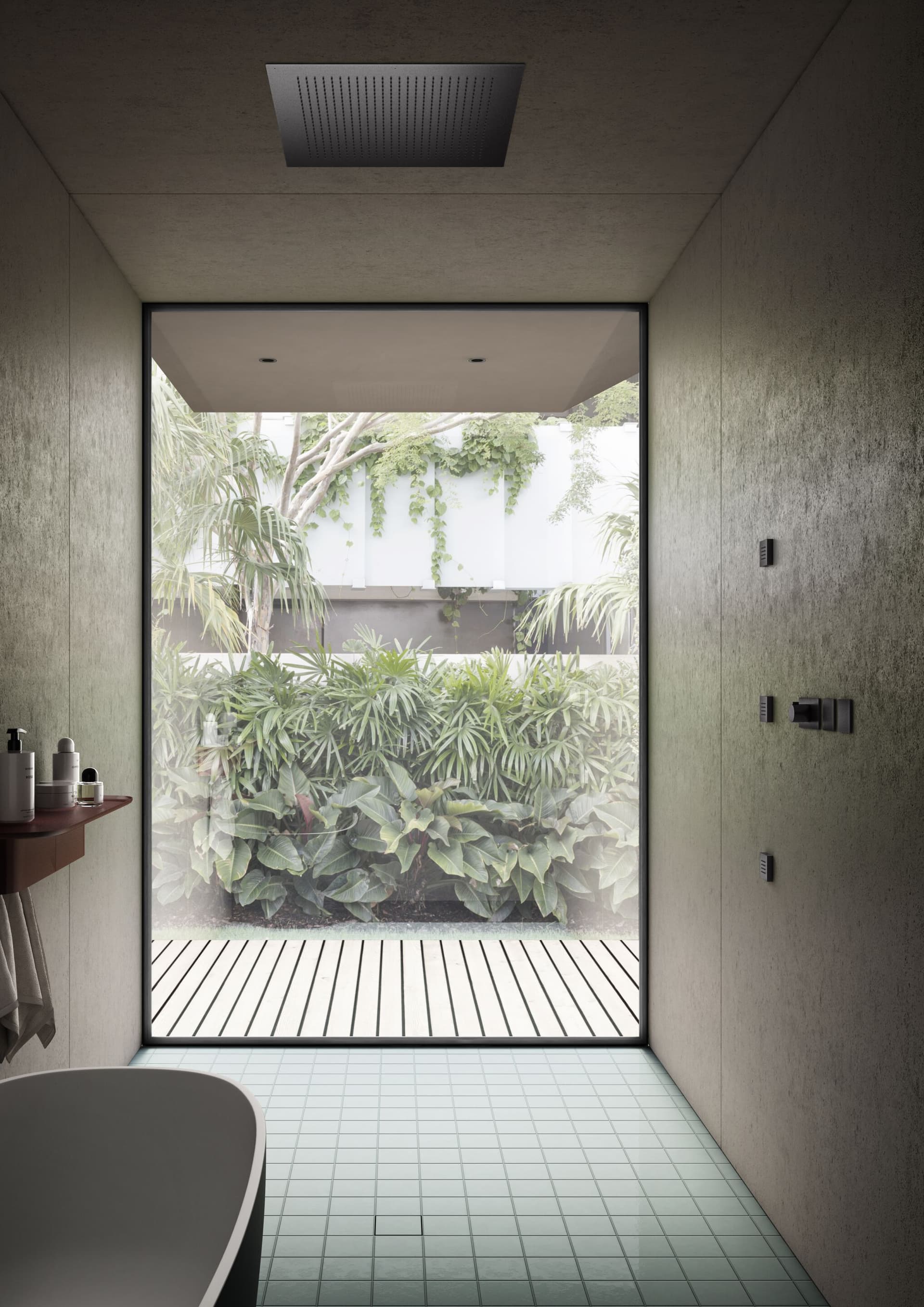 AQUAELITE
TECHNO 500X500
Stainless steel overhead shower