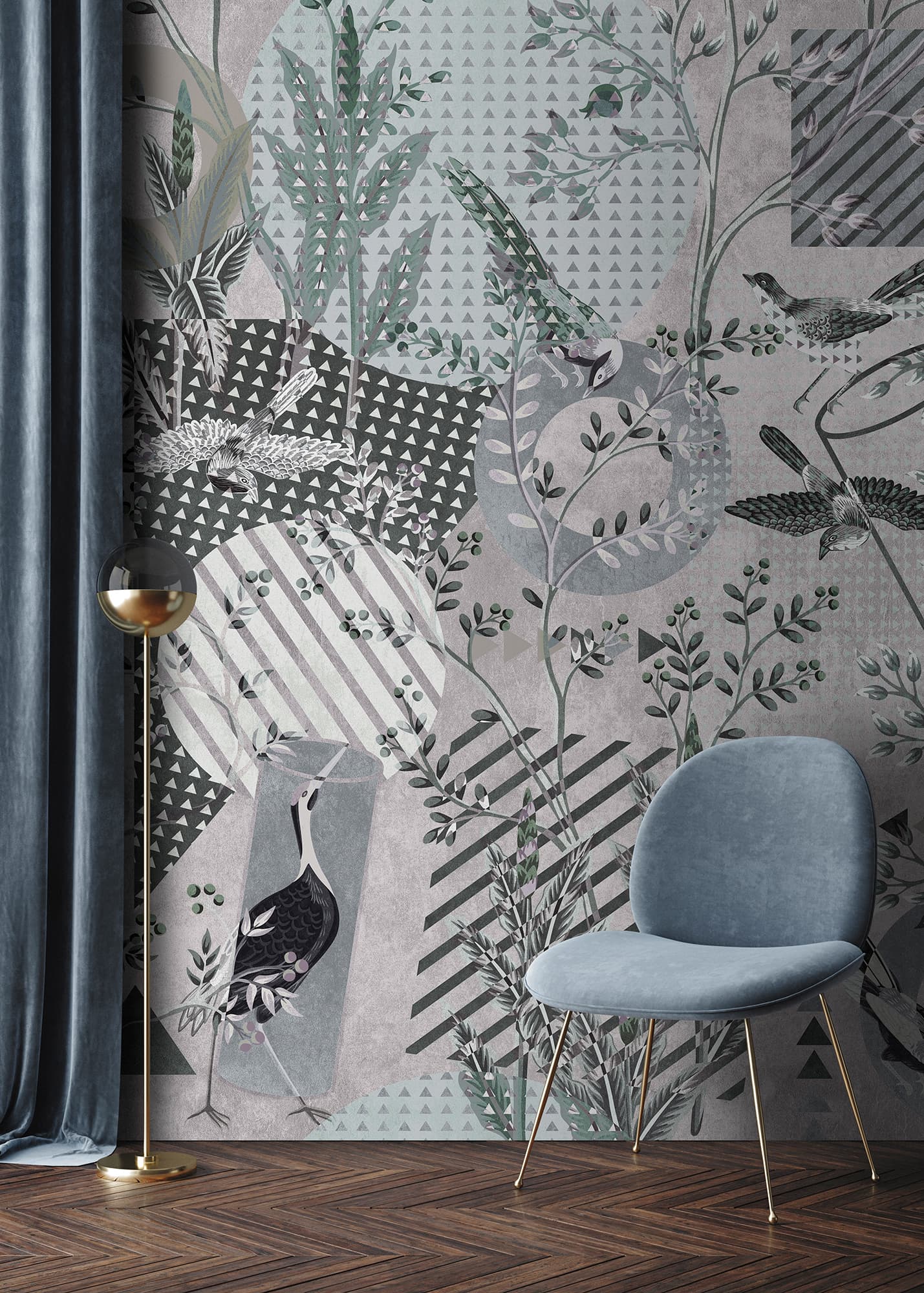 Architects Paper
BIRD'S PLAYGROUND
Ecological wallpaper with floral pattern