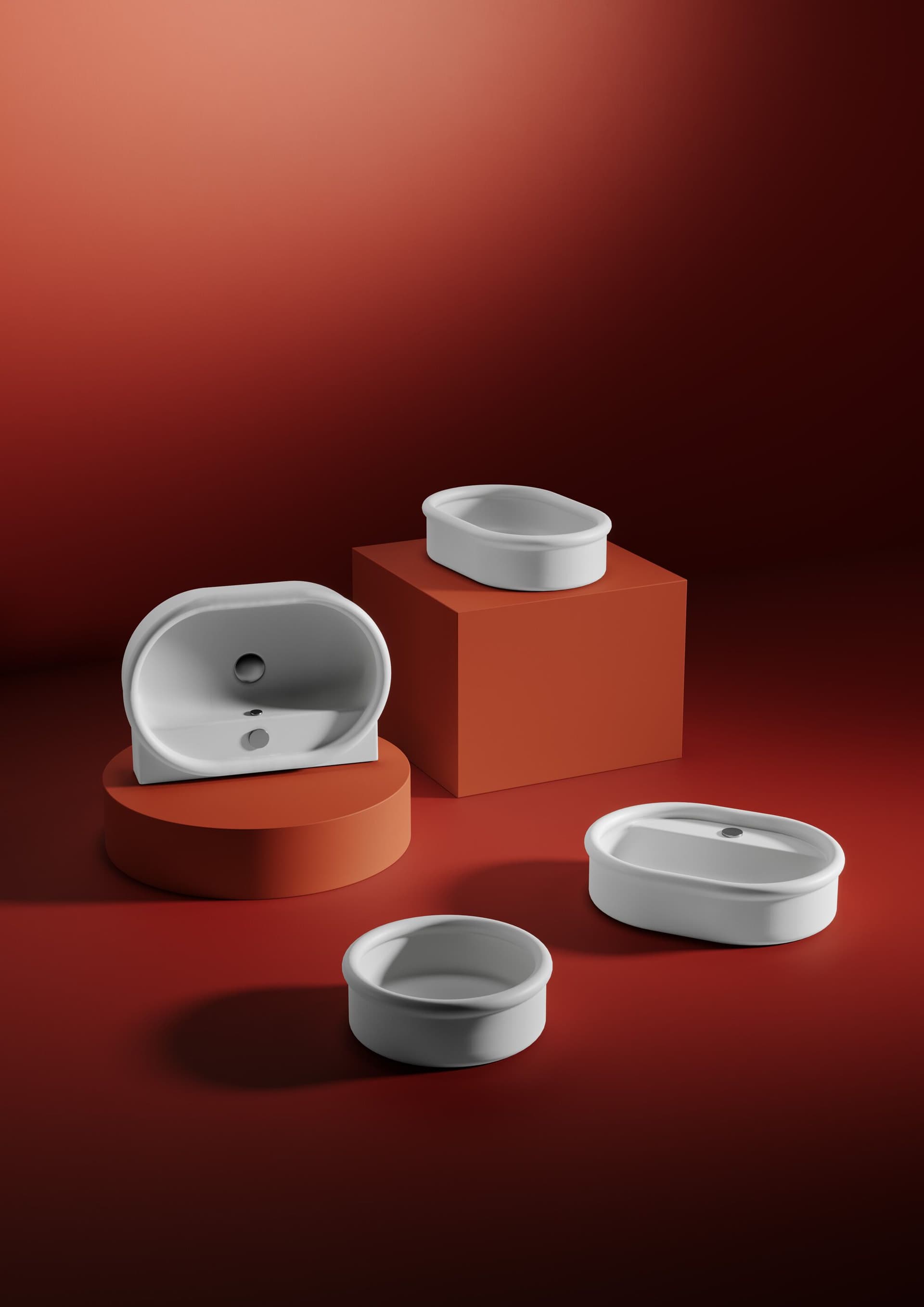 Artceram
BRERA
Countertop oval ceramic washbasin with tap hole