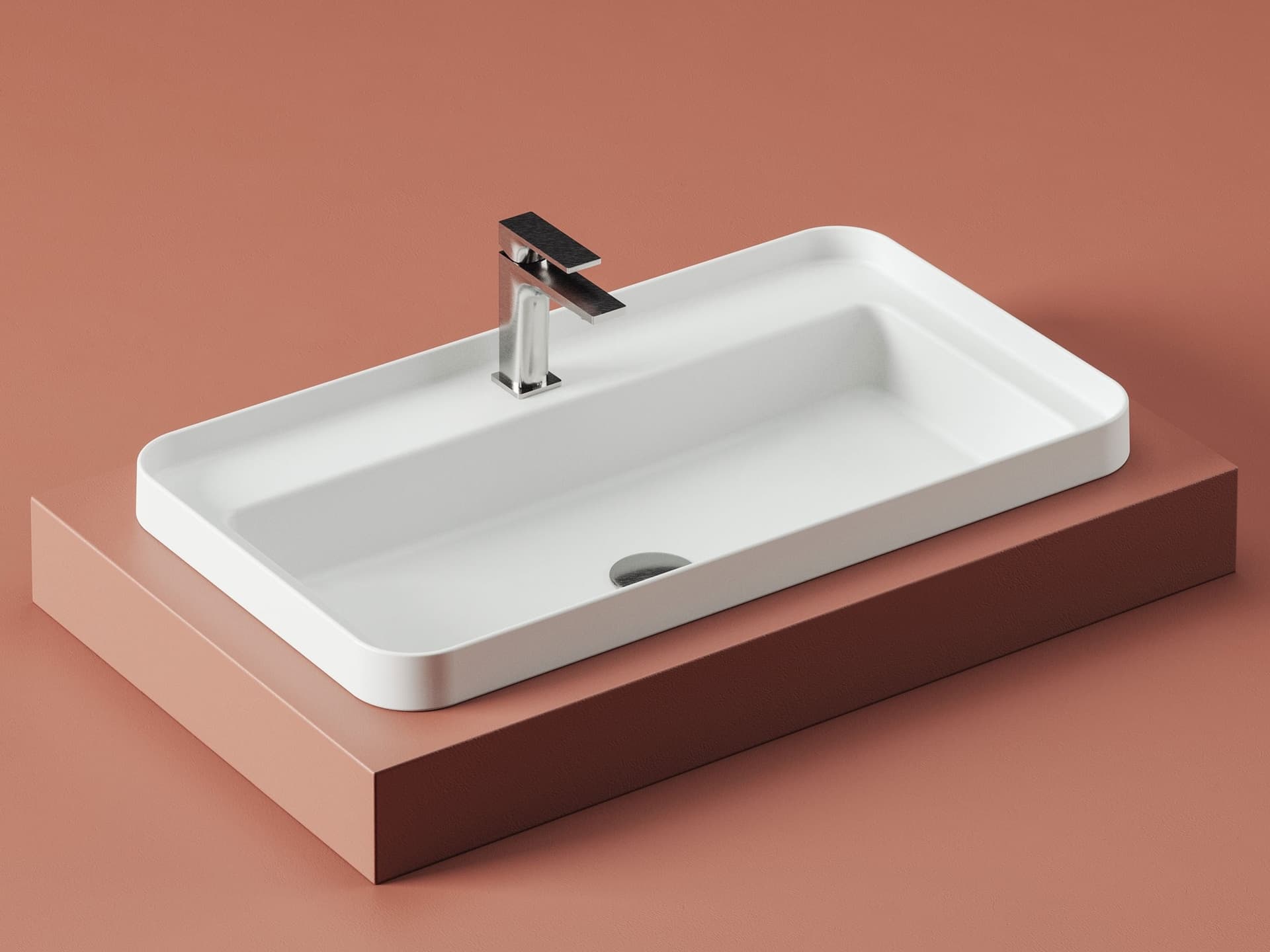 Artceram
FUORI SCALA
Countertop rectangular ceramic washbasin