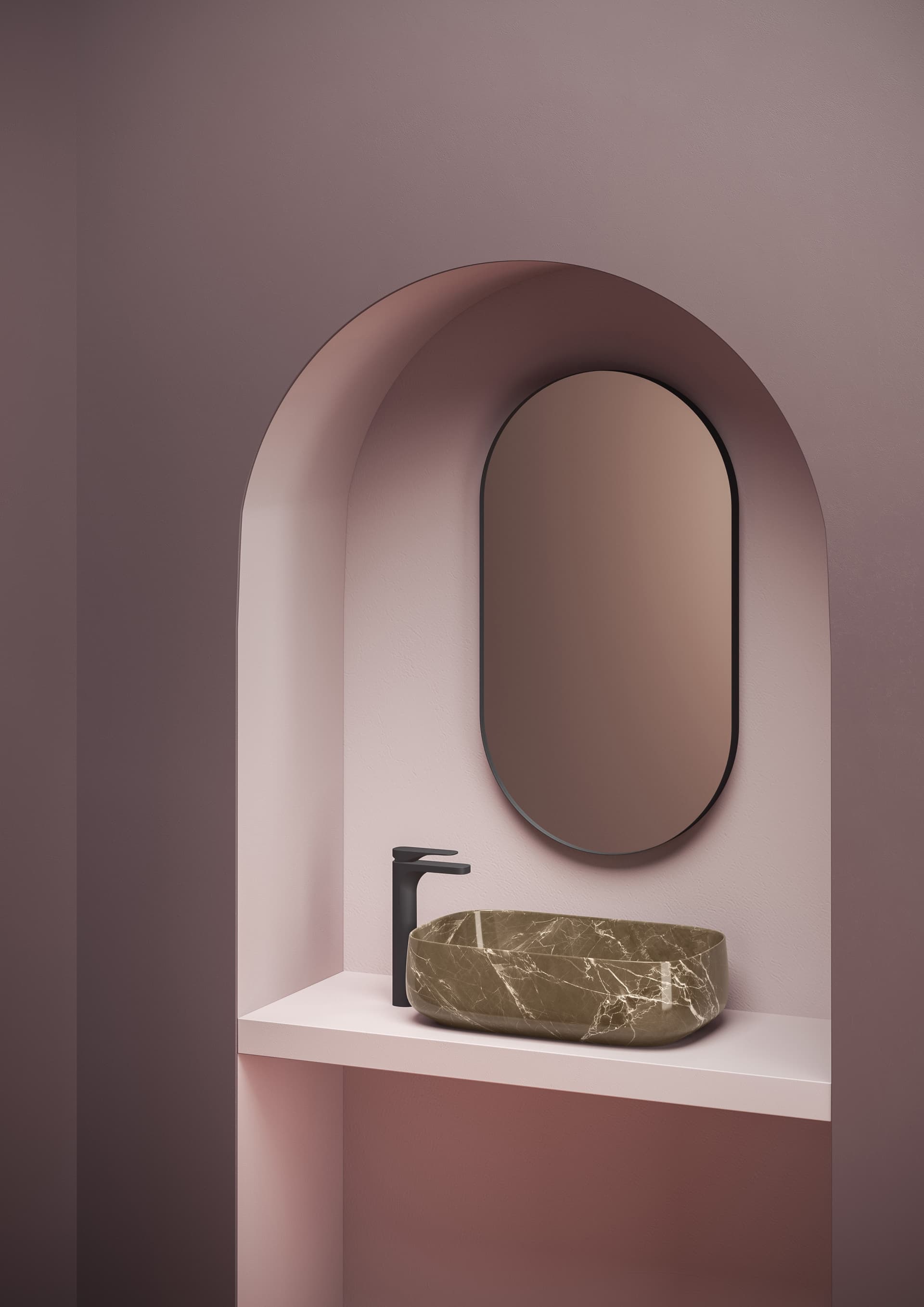 Artceram
LOOK ARCO
Oval framed bathroom mirror