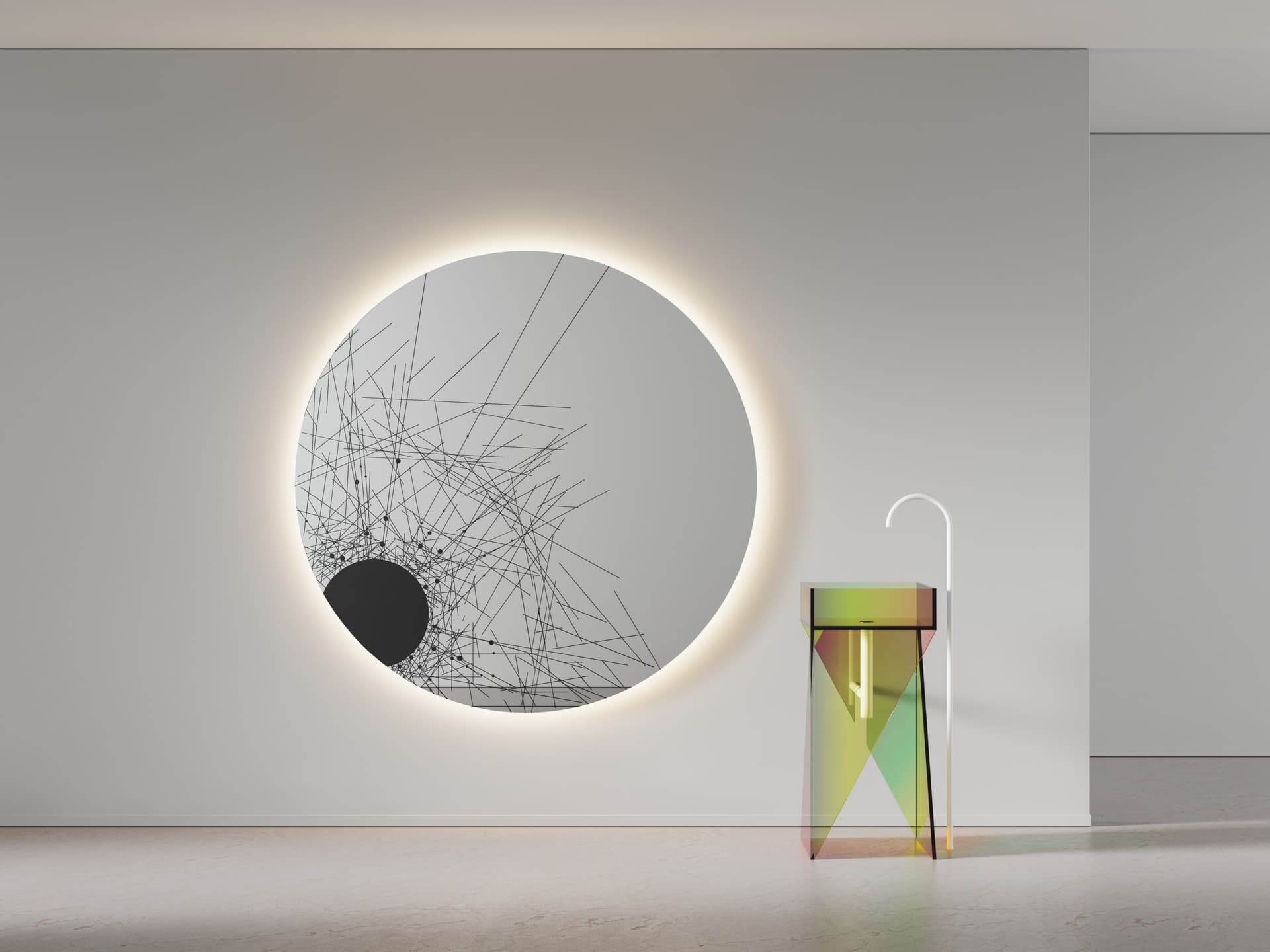 ARTELINEA
GRAFFI
Wall-mounted round bathroom mirror