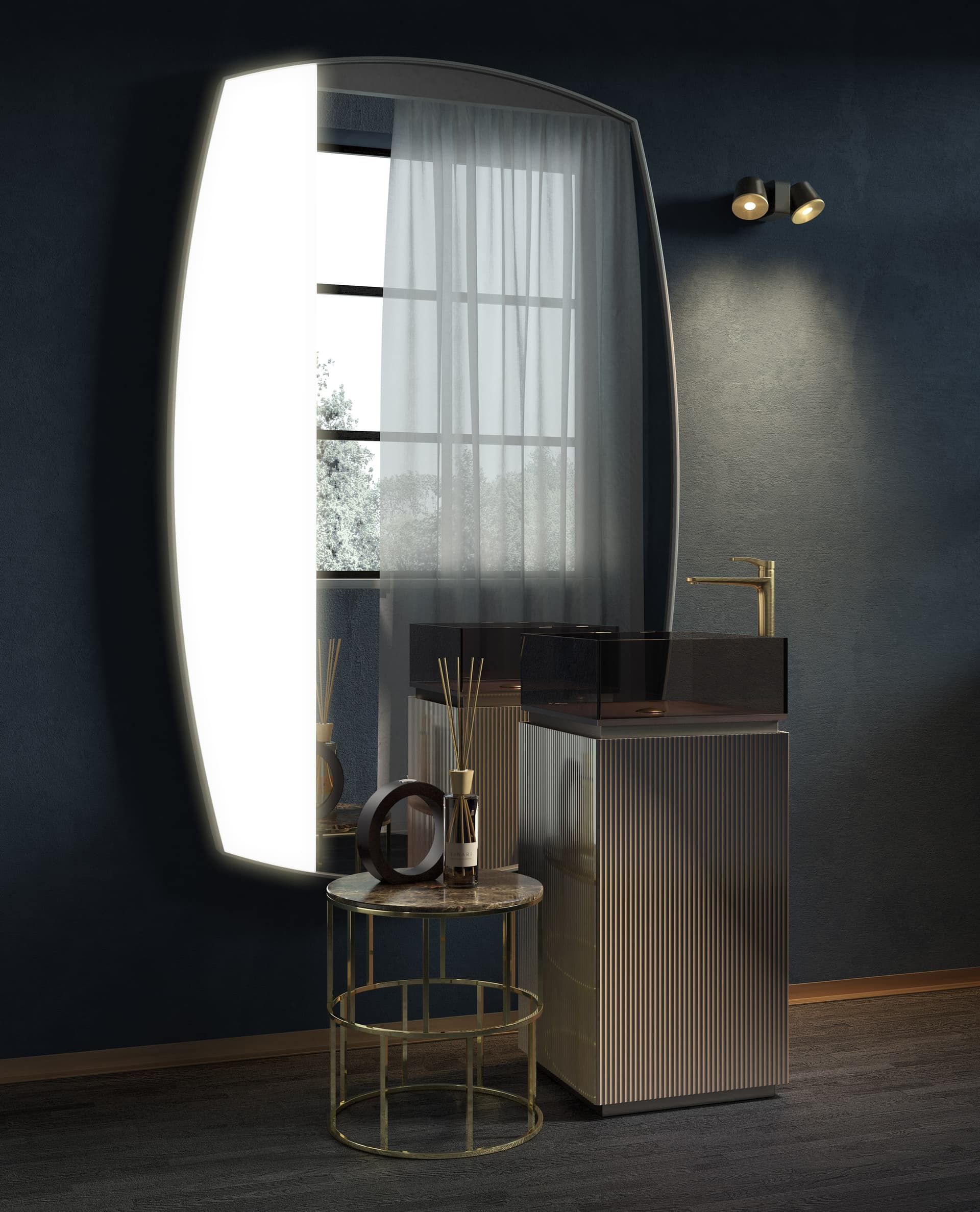 ARTELINEA
PLISSÉ
Floor-standing single crystal vanity unit