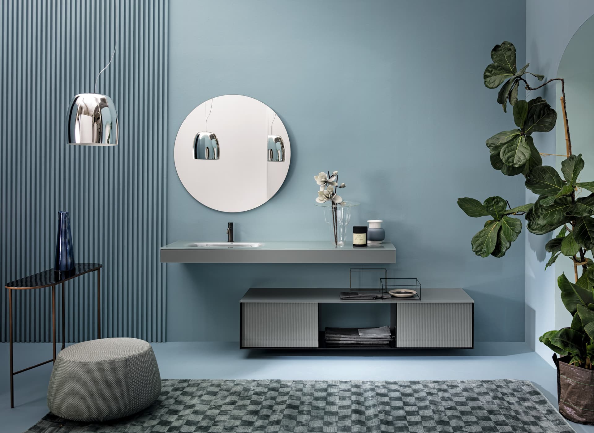 ARTELINEA
REGOLO COLORS
Single glass washbasin countertop