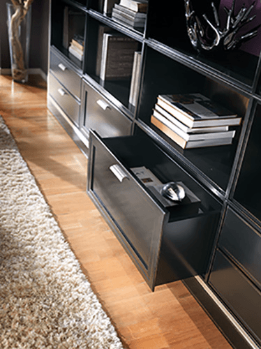 Arvestyle - Открытая отдельно стоящая книжная полка из массива дерева с ящиками