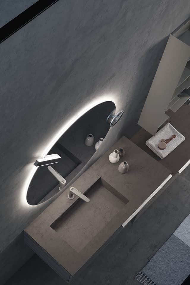Azzurra Group
ALL 09
Sectional laminate vanity unit with integrated washbasin