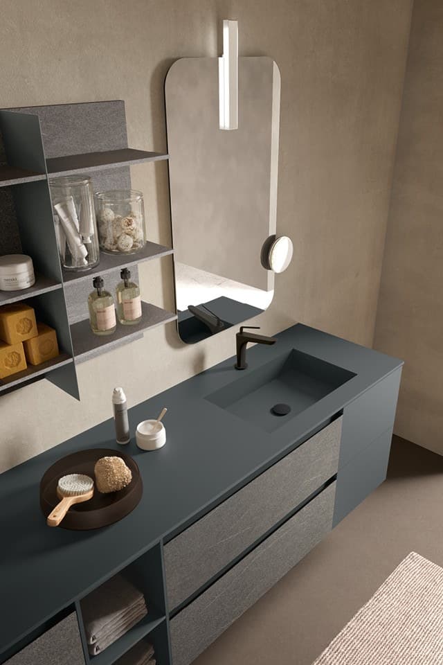 Azzurra Group
ALL 12
Sectional laminate vanity unit with integrated washbasin