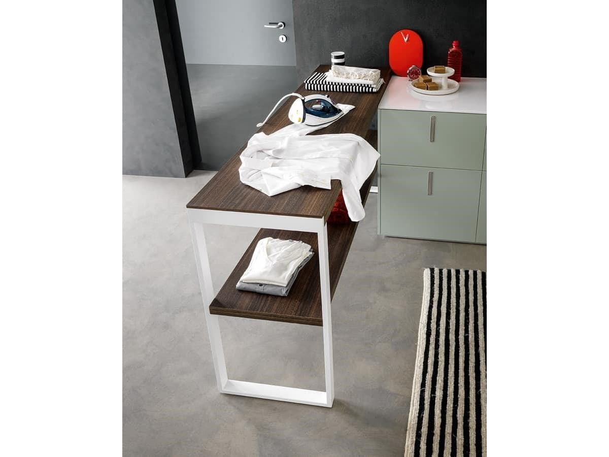 Azzurra Group
LIME WASH 06
Sectional laminate laundry room cabinet with sink
