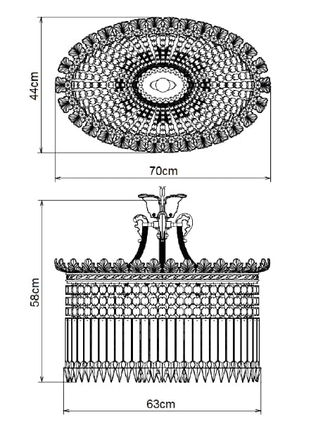 Baccarat
CRINOLINE
Crystal pendant lamp