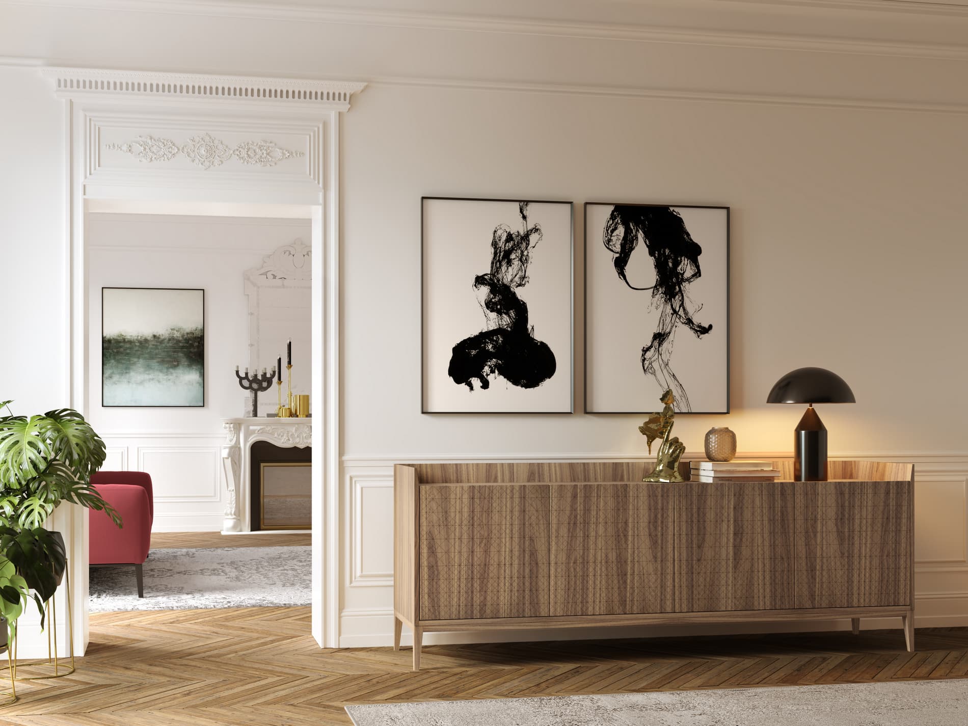 Barba design
TRAME
Walnut sideboard with doors