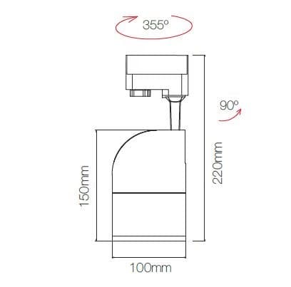 Beneito Faure
KONIC SWITCH
Aluminium track-Light with dimmer