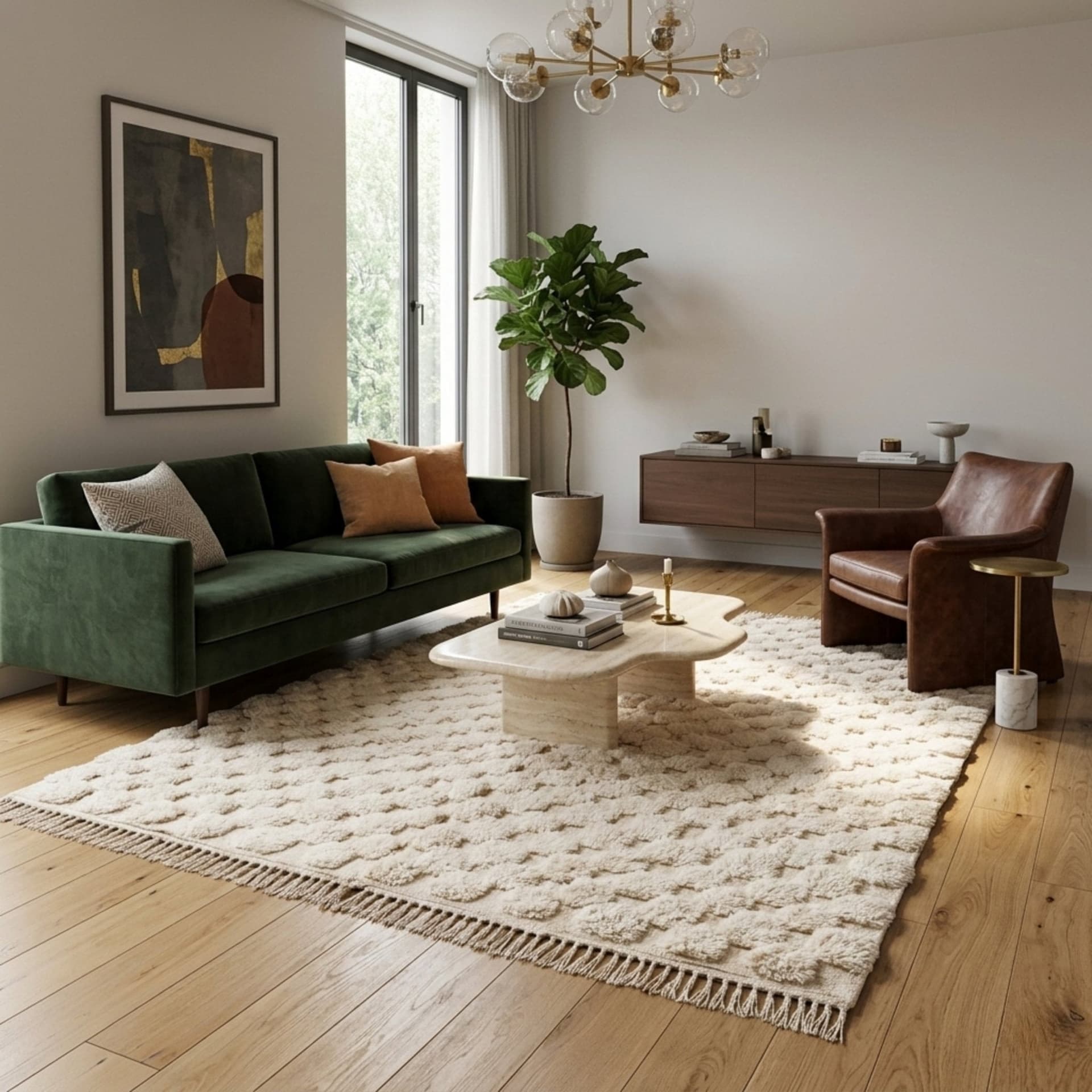 Benisouk
NOWARA – WANDER
Hand-knotted shag rug