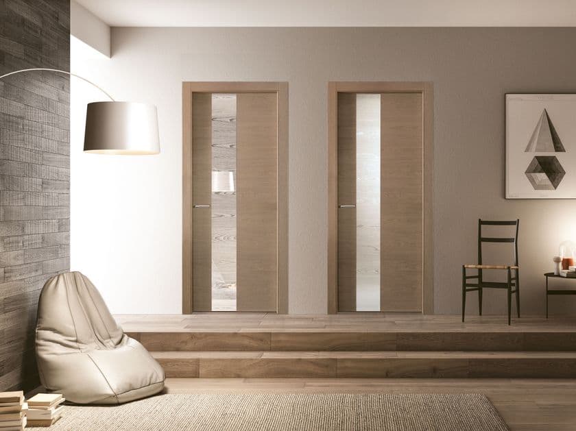 Bertolotto Porte
MATERIK 111MV HAZELNUT
Hinged wood and glass door
