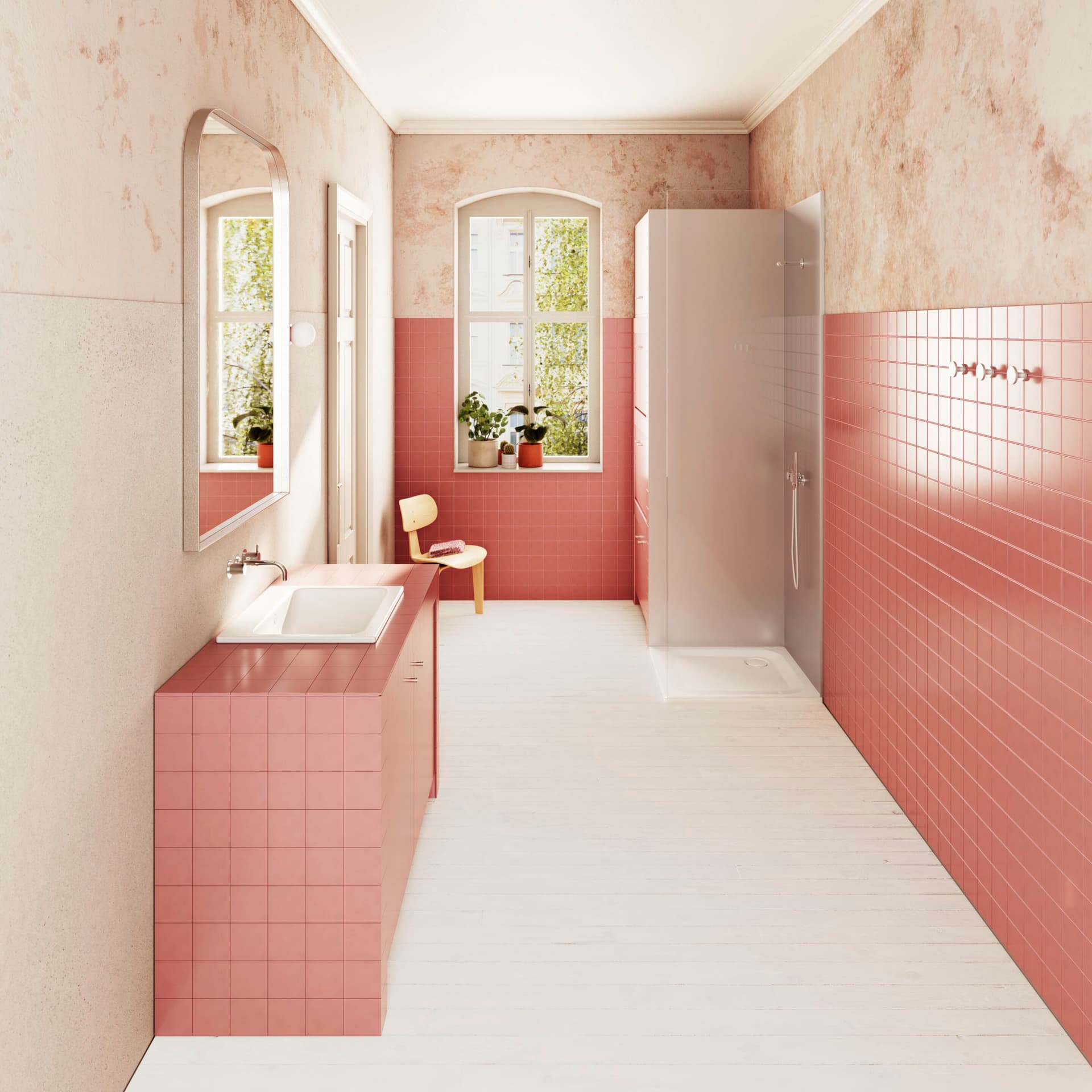 Bette
BETTEONE
Inset rectangular enamelled steel washbasin