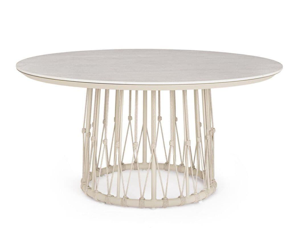 Bizzotto
LANAI
Round garden table with central base and natural stone top