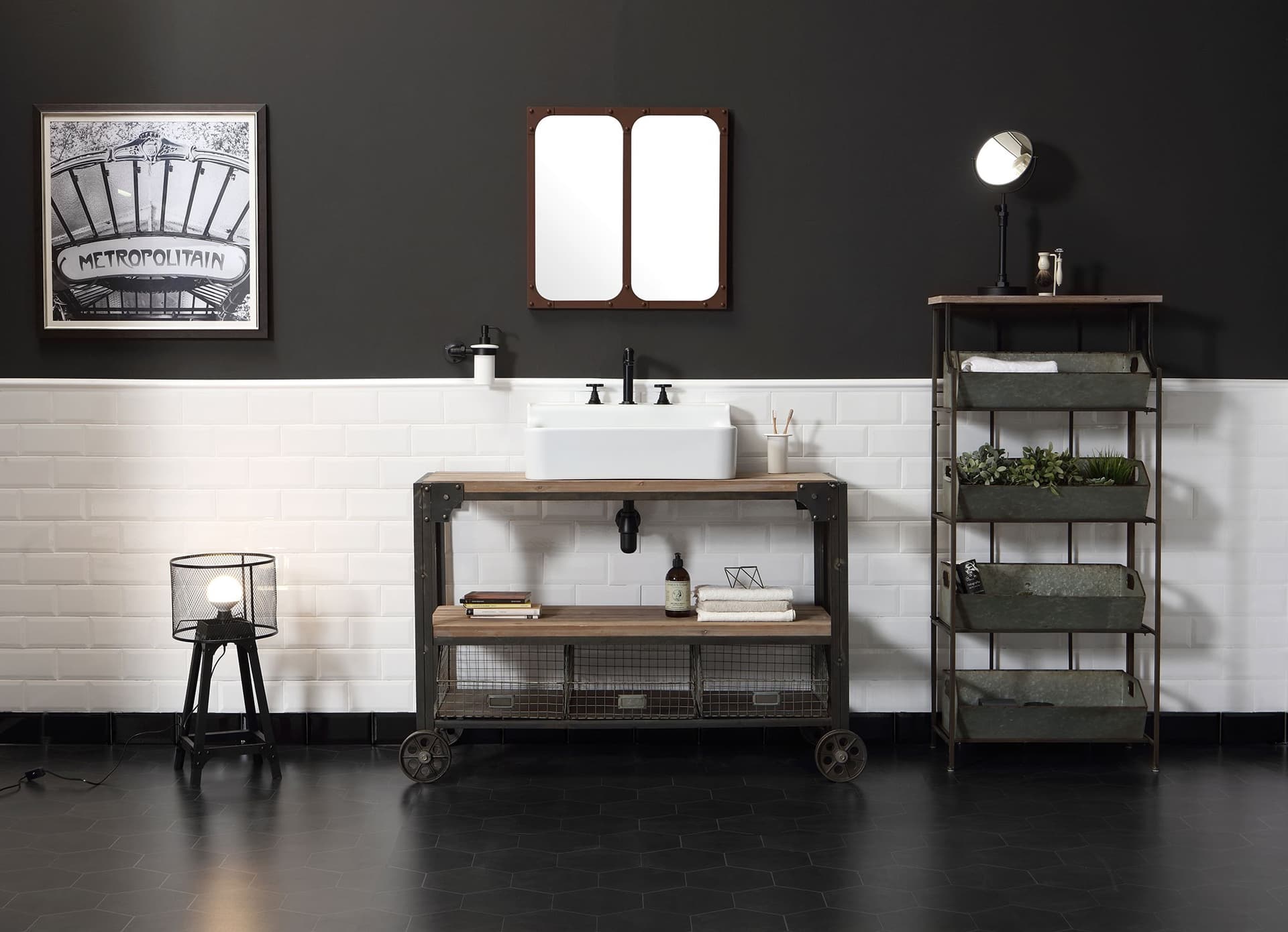 BLEU PROVENCE
INDUSTRIALIS
Wall-mounted square bathroom mirror