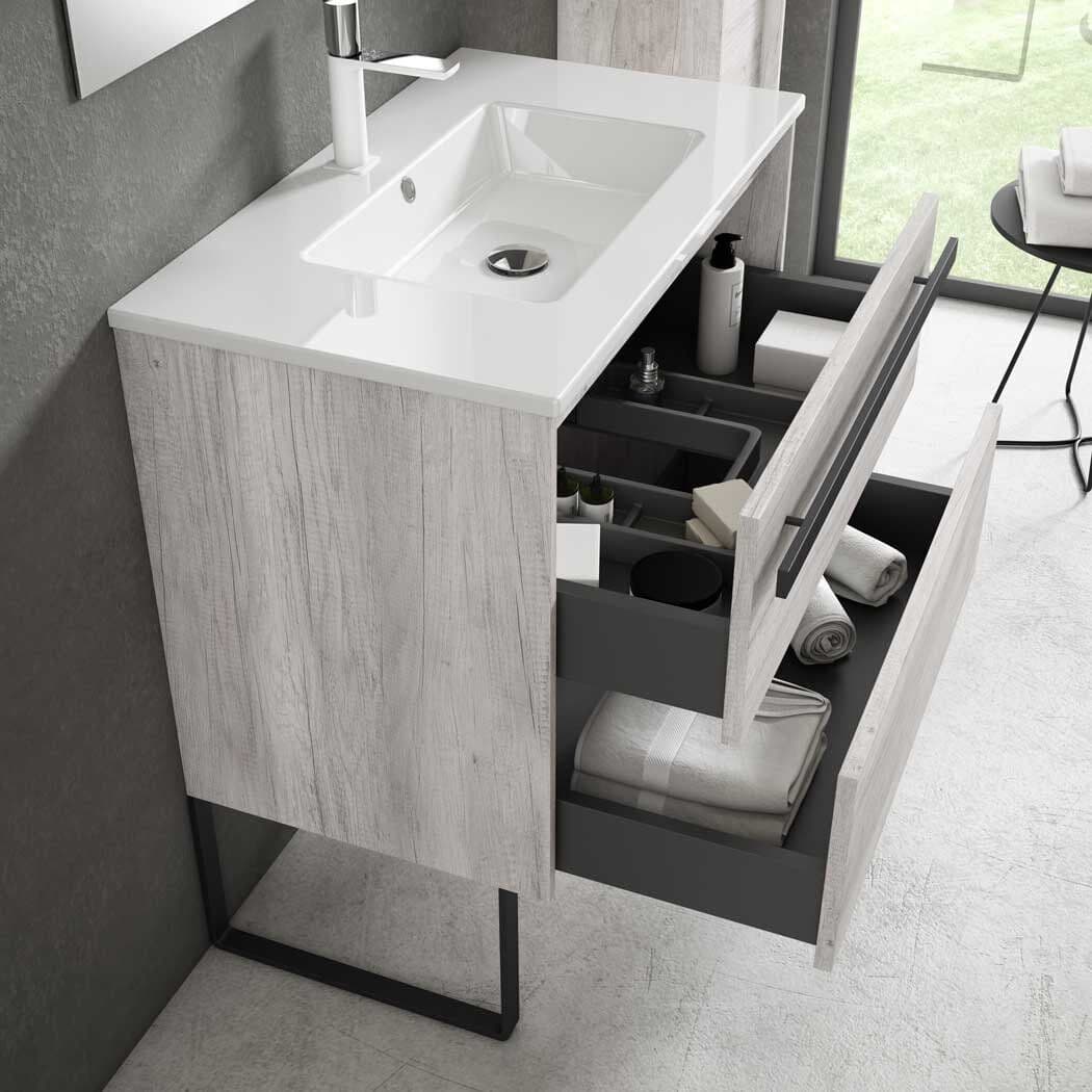 Blubbain
SET ANAIS
Double wall-mounted vanity unit with towel rail