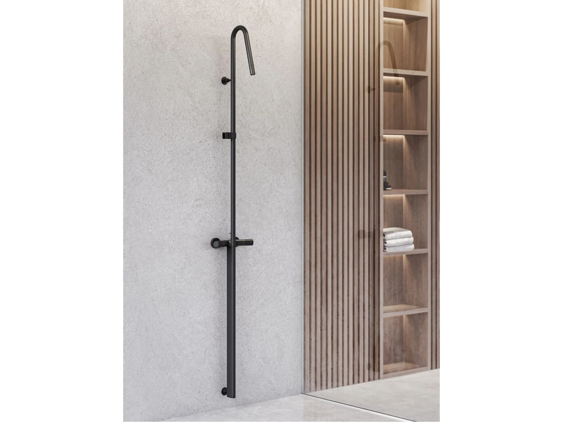 Bossini
PLY
Thermostatic chromed brass shower panel