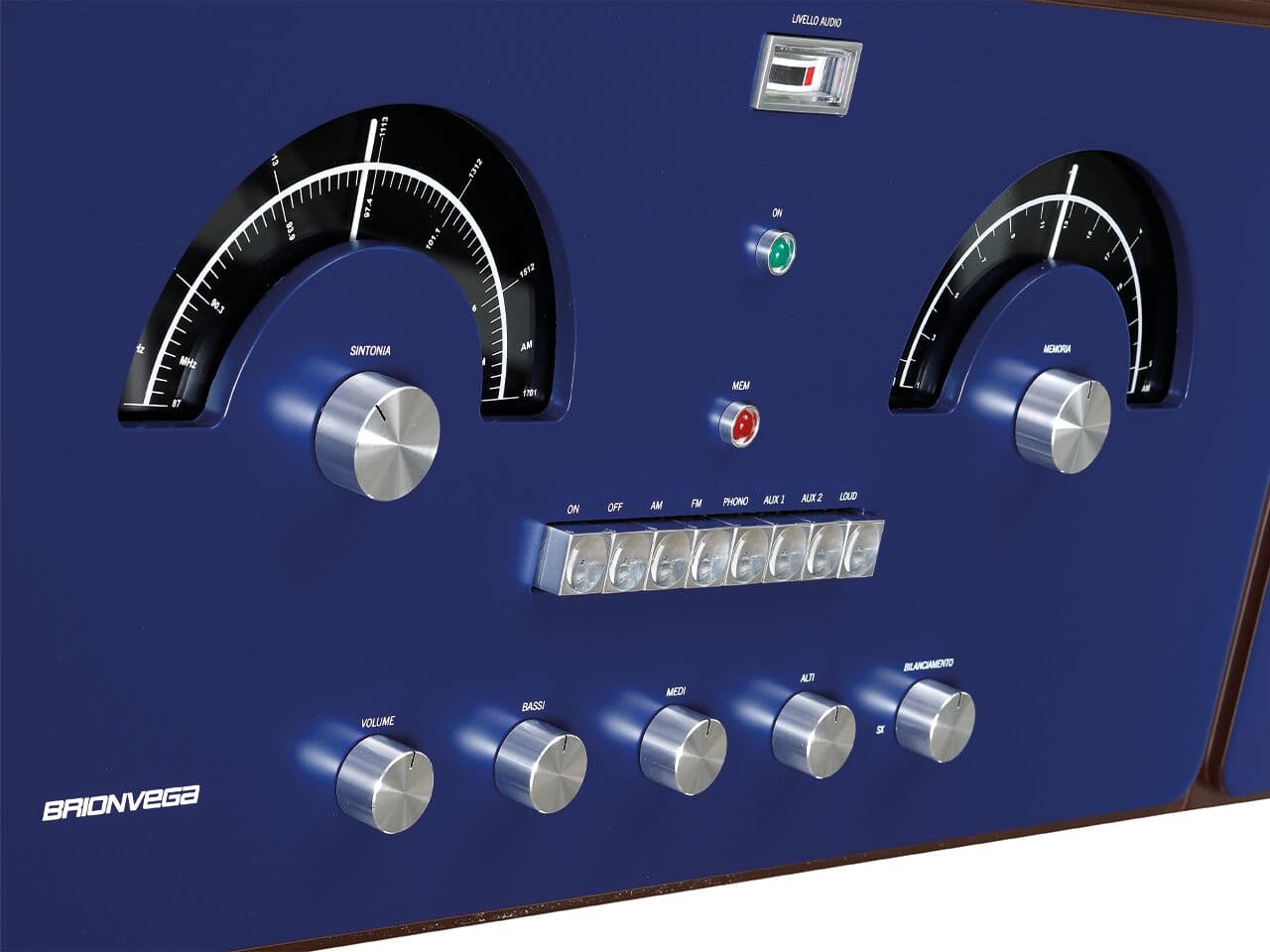 Brionvega
RADIOFONOGRAFO BLUE RR226
Wooden Radio