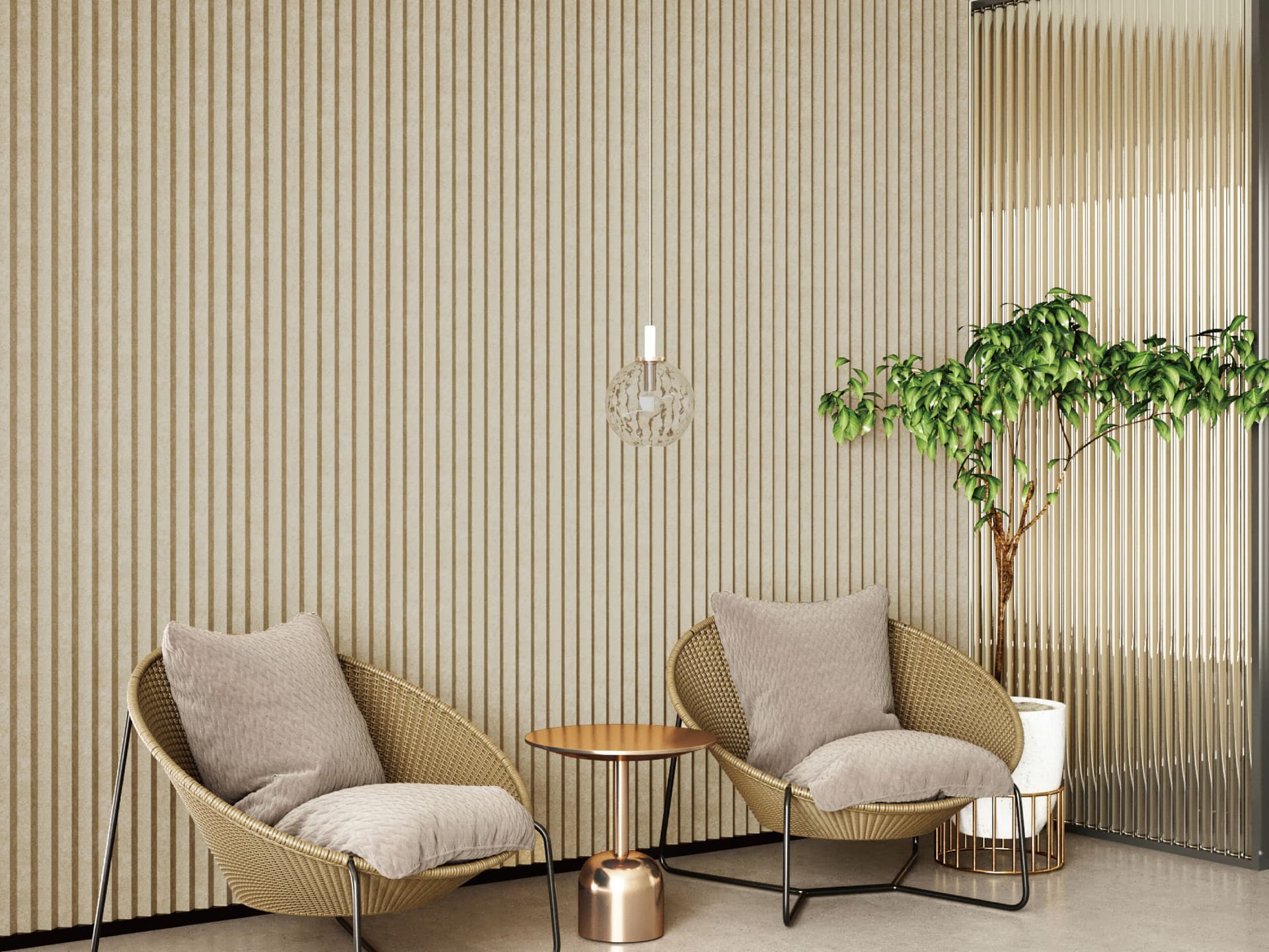 BURGEREE
3D V-GROOVE
Wall-mounted recycled PET Acoustic panel