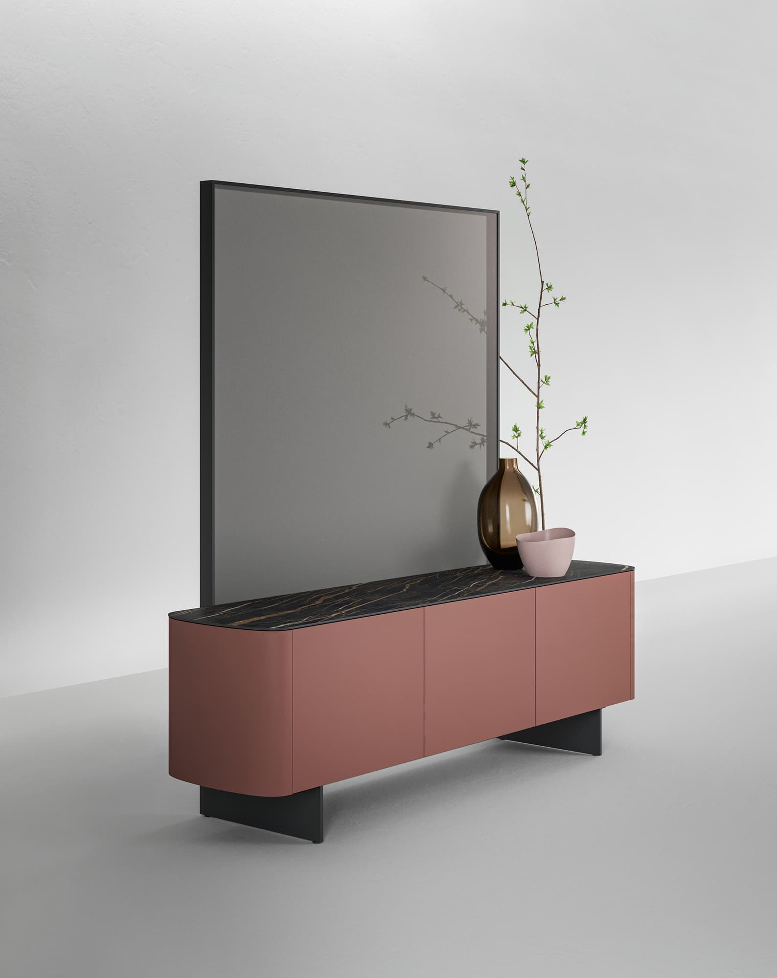 Caccaro
SIDE
Free standing sectional wooden hallway unit with mirror