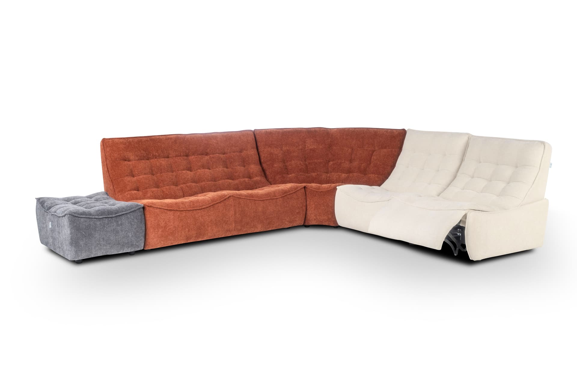 Calia Italia
BANJO RELAX
Corner modular fabric sofa with footstool