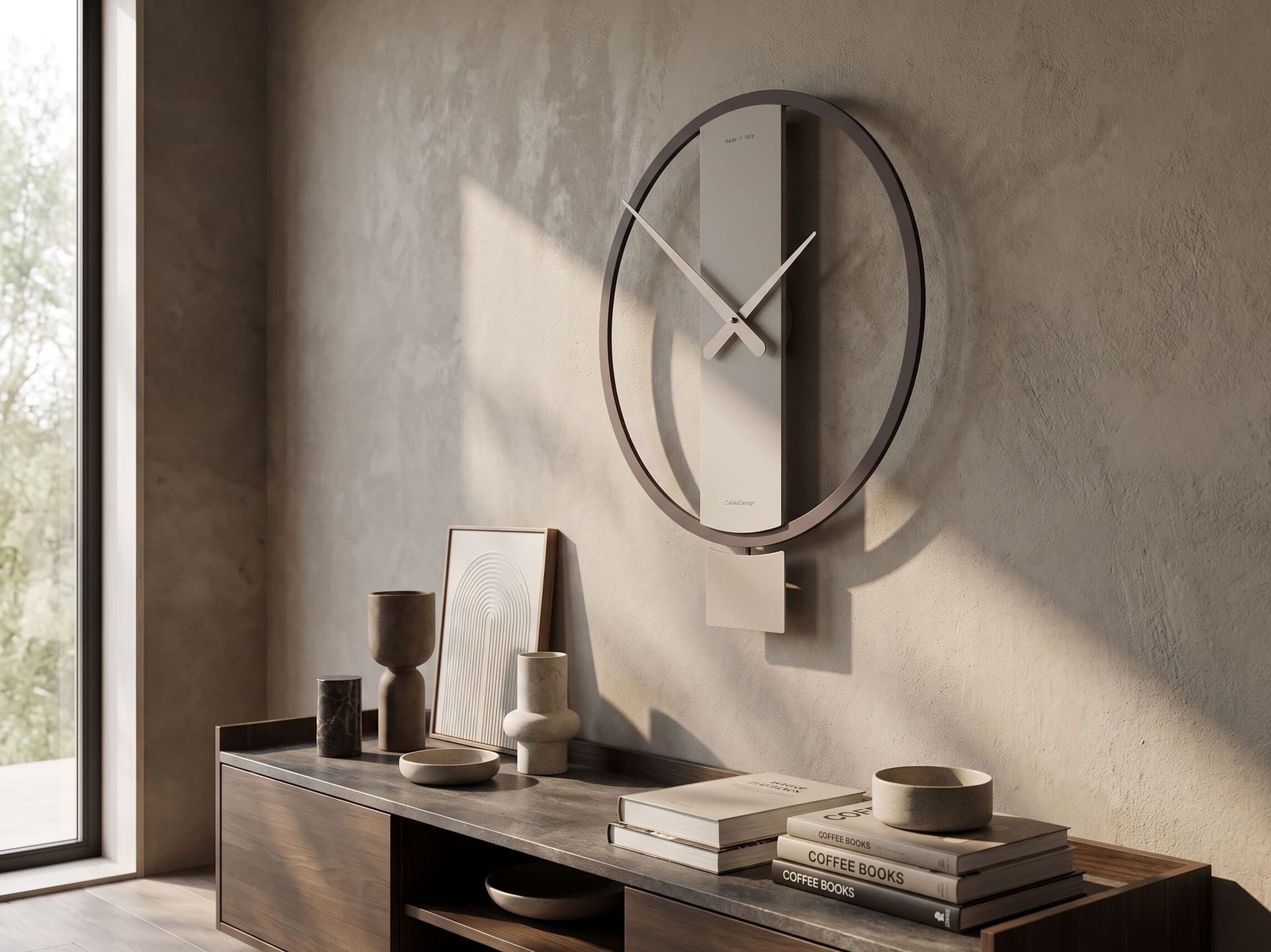 CalleaDesign
KURT
Wall-mounted pendulum MDF clock