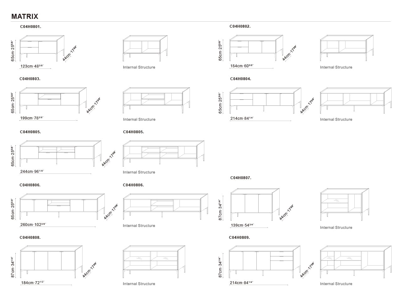 CAMERICH
MATRIX
Wooden sideboard with doors