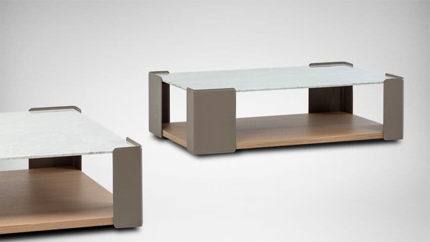 CAMERICH
RUBIX
Rectangular coffee table with marble top