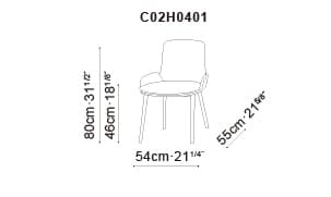 CAMERICH
WING
Fabric chair with wooden legs