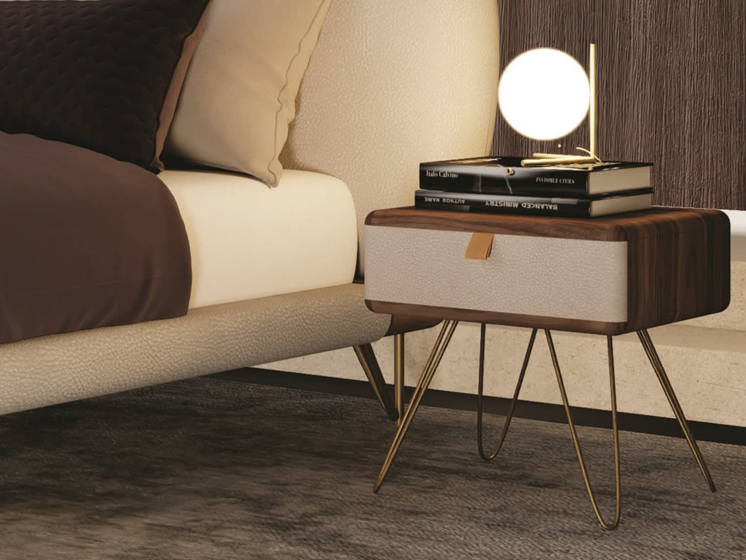 CASA +39
PARADIGMA
Rectangular wooden bedside table with drawers