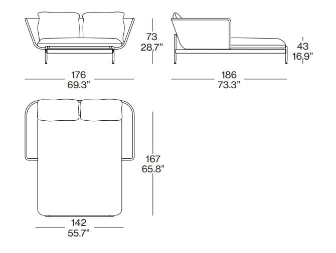 Cassina
ESOSOFT OUTDOOR
Fabric garden bed