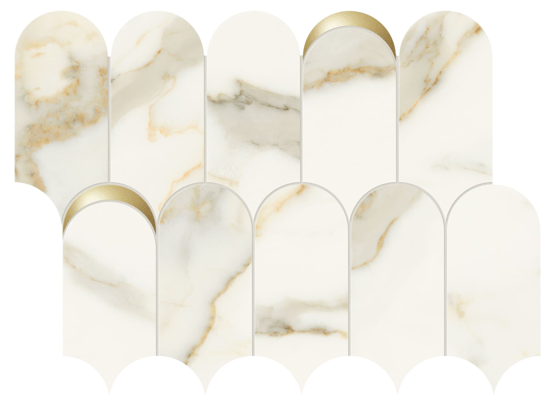 Ceramiche Marca Corona
SCULTOREA CALACATTA ORO FINO
Porcelain stoneware mosaic