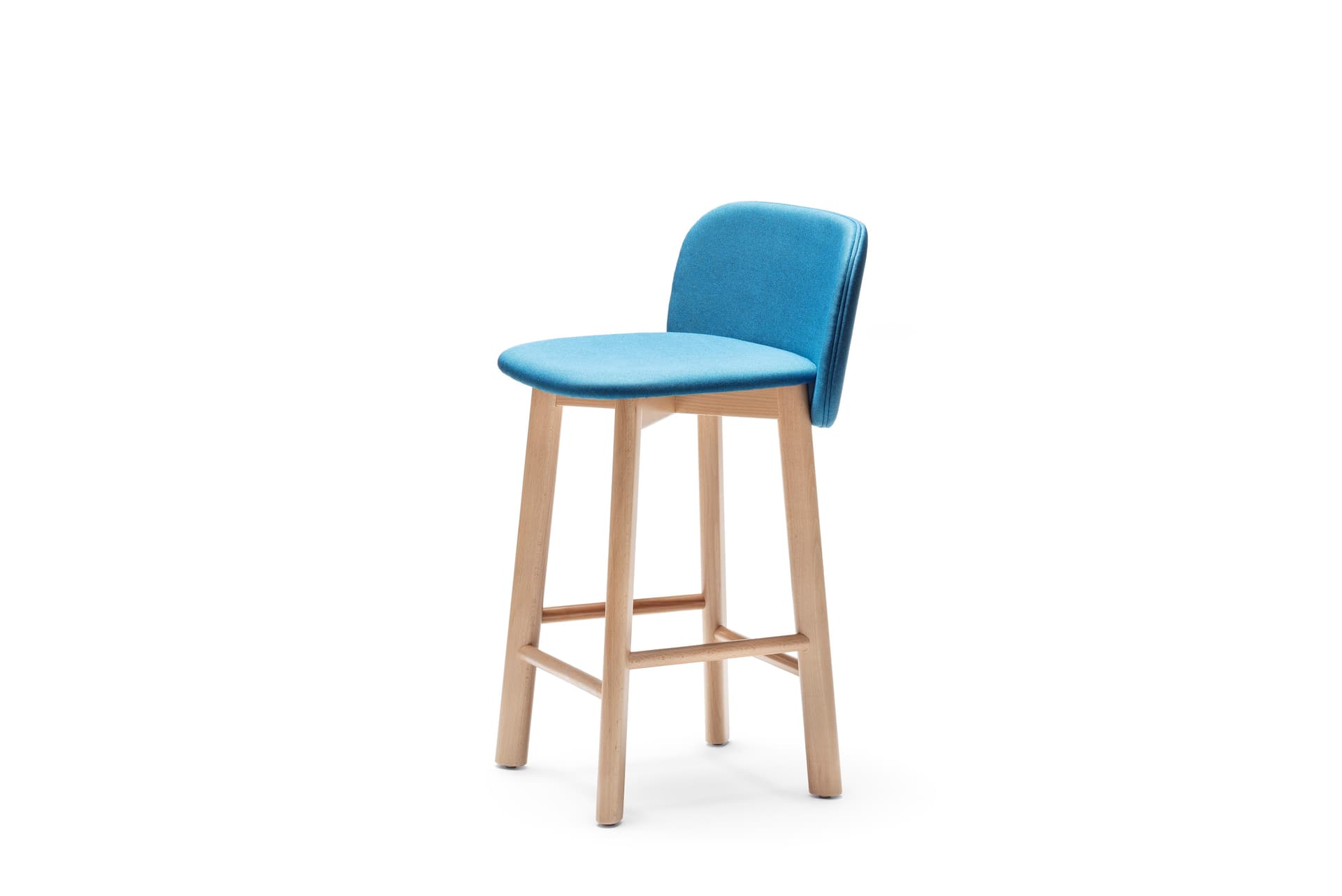 CHAIRS & MORE CHIPS SG 65 - Высокий обитой тканью табурет с подножкой