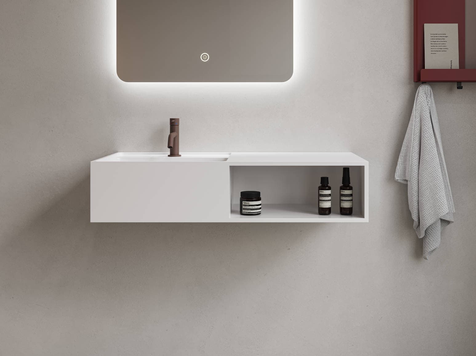 Copenhagen Bath
MODUL 80 LEFT
Wall-mounted Acovi® washbasin