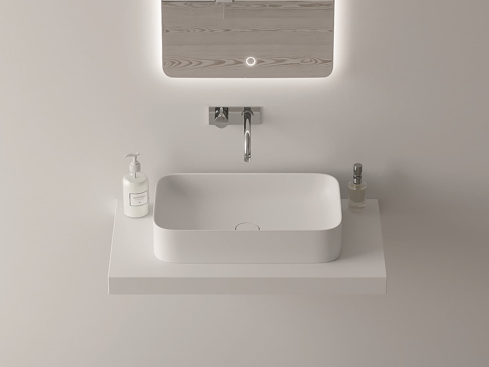 Copenhagen Bath
YUNO TA
Countertop rectangular wall-mounted washbasin
