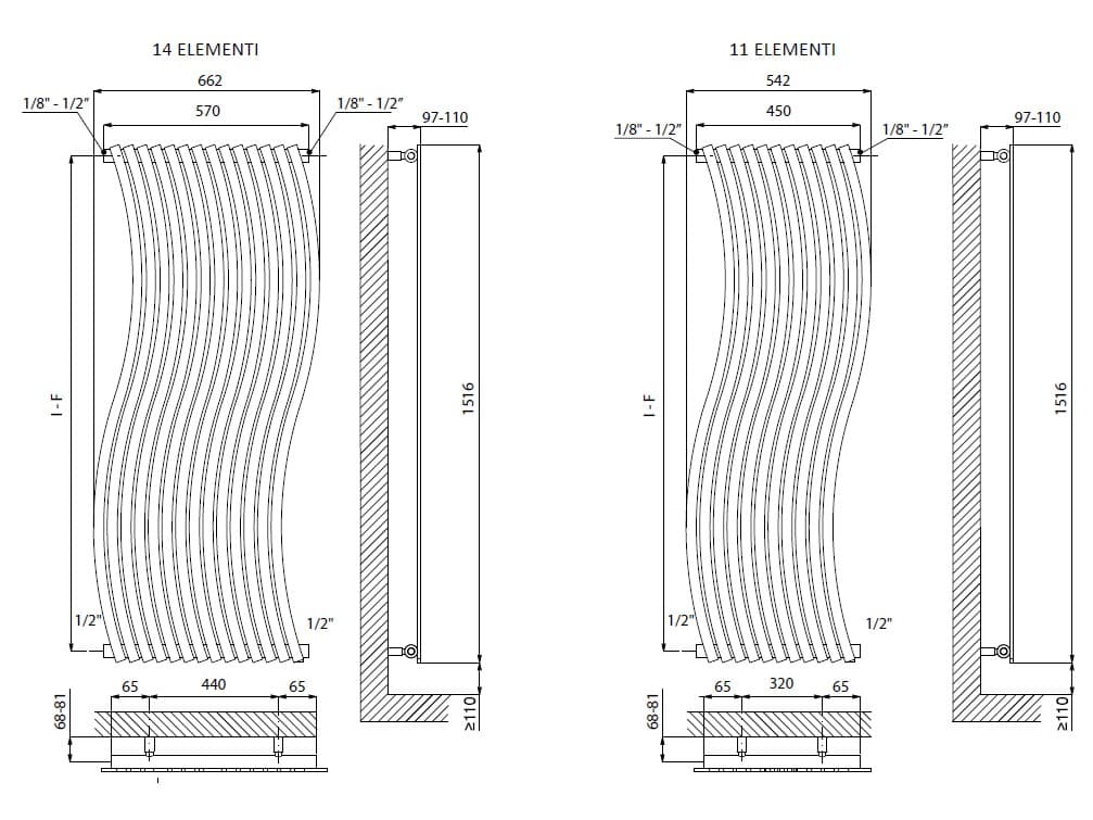 Cordivari Design
LOLA INOX
Hot-water wall-mounted glossy steel decorative radiator
