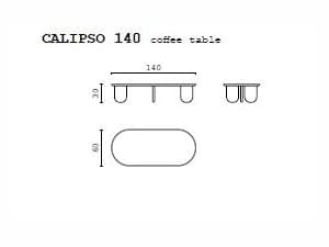 CALIPSO 140 - Овальный низкий кофейный столик из мрамора