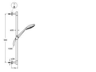 CRISTINA Rubinetterie
CRIPD092
Shower wallbar with hand shower with hose