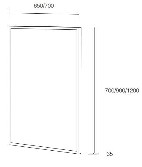 DDL
QUADRO
Wall-mounted rectangular bathroom mirror