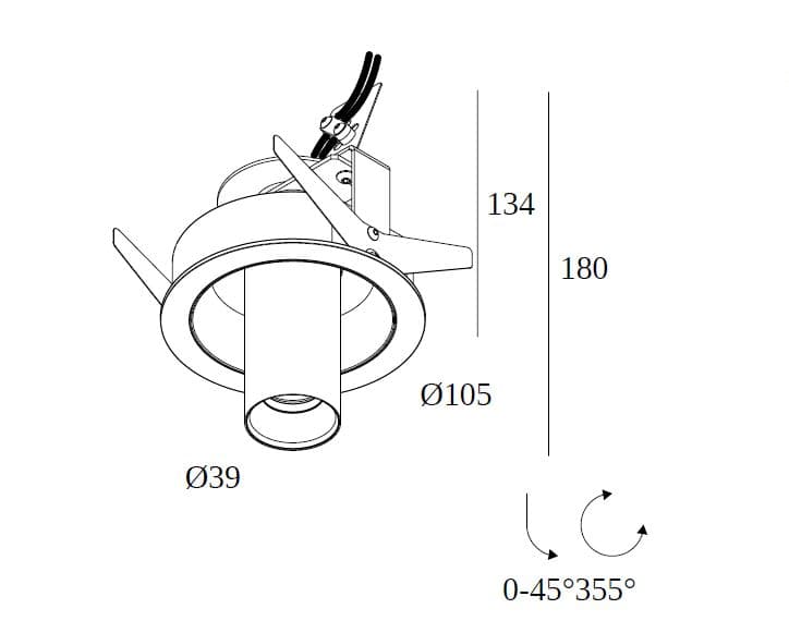 Deltalight
SPY II 39 DEEP DOME
Adjustable LED recessed spotlight