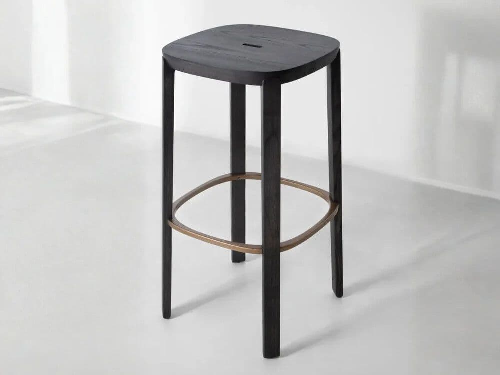 District Eight
COLLETTE
Backless wooden barstool