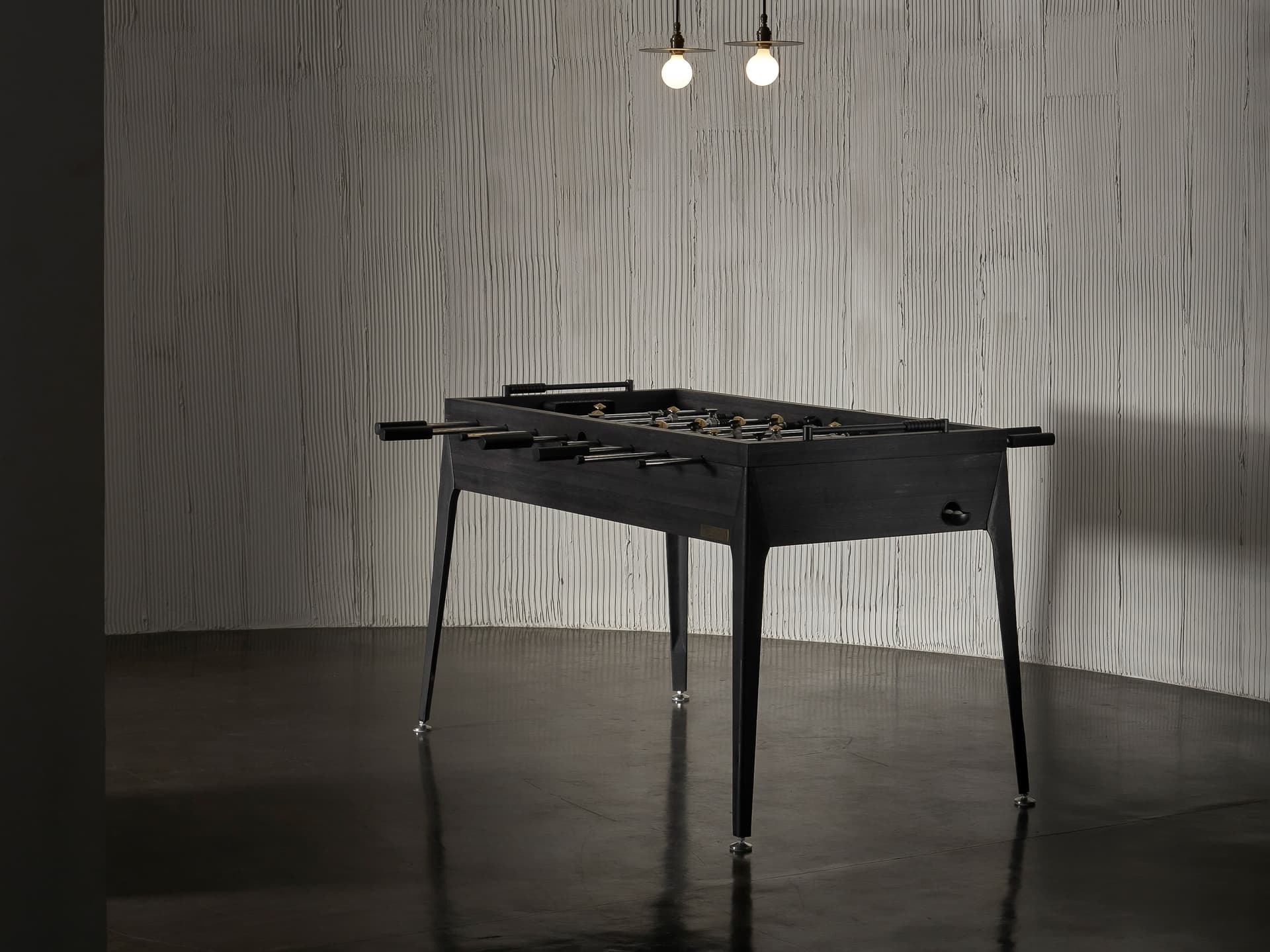 District Eight
Foosball table
Rectangular oak football table