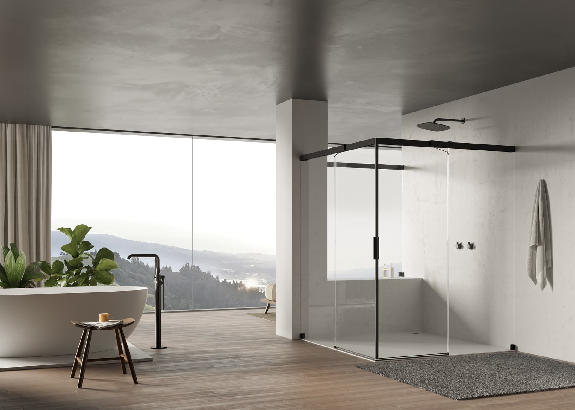Duka
ACQUA 5000
Glass and aluminium shower cabin with sliding door