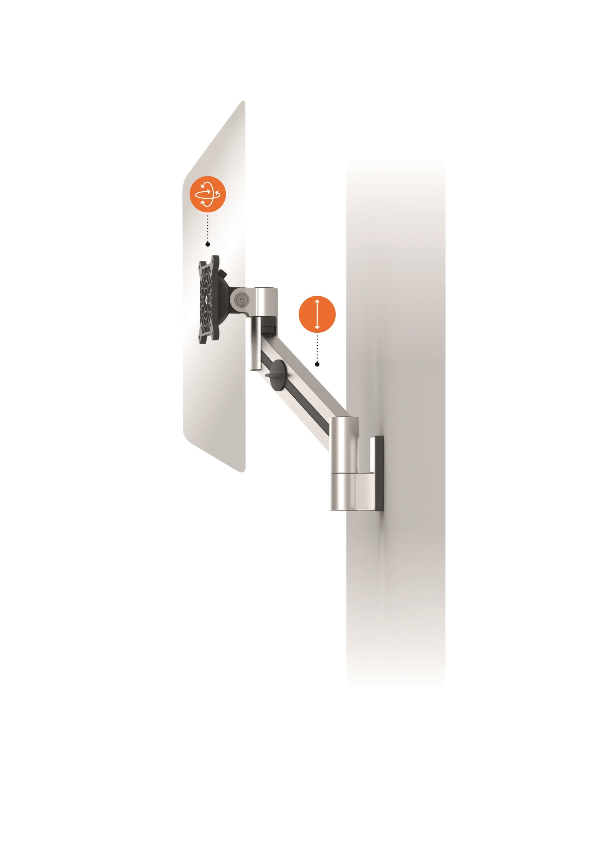 Durable
MONITOR MOUNT WITH ARM - 1 SCREEN - WALL
Adjustable wall mounted stand