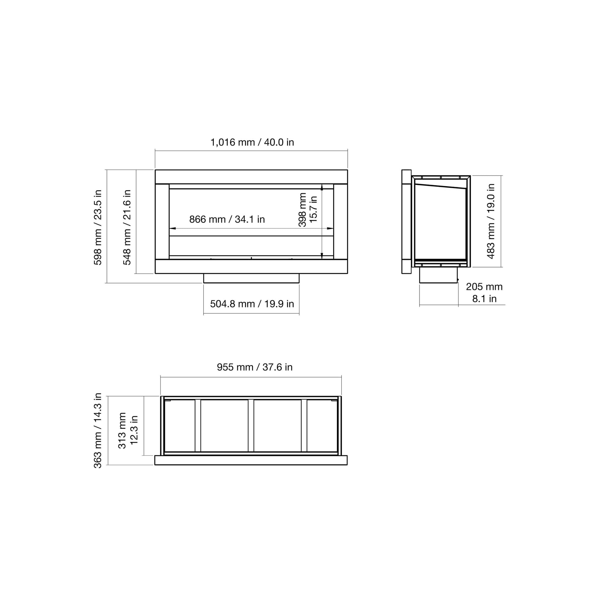 EcoSmart Fire
FRAME 800SS
Indoor and/or outdoor bioethanol fireplace insert